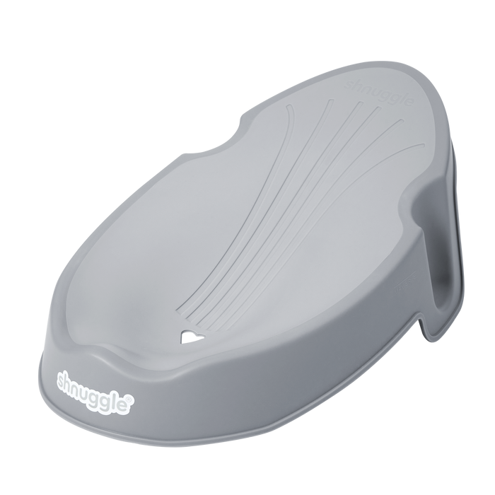 Shnuggle Newborn Baby Bath Support | Ergonomic, Non-Slip & Quick-Dry | From 0-3 months Pebble Grey Bath M4A