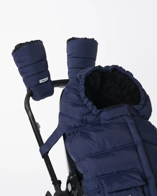 7AM ENFANT WARMMUFFS + STROLLER HAND MUFFS MIDNIGHT BLUE STROLLER GLOVES 7 A.M.