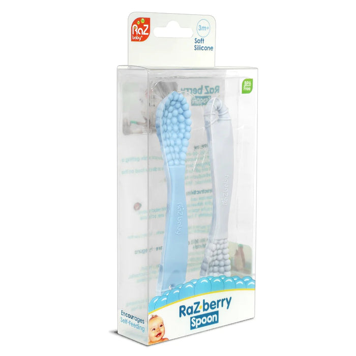 RAZ BABY RAZBERRY SILICONE TRAINING SPOON 2PK