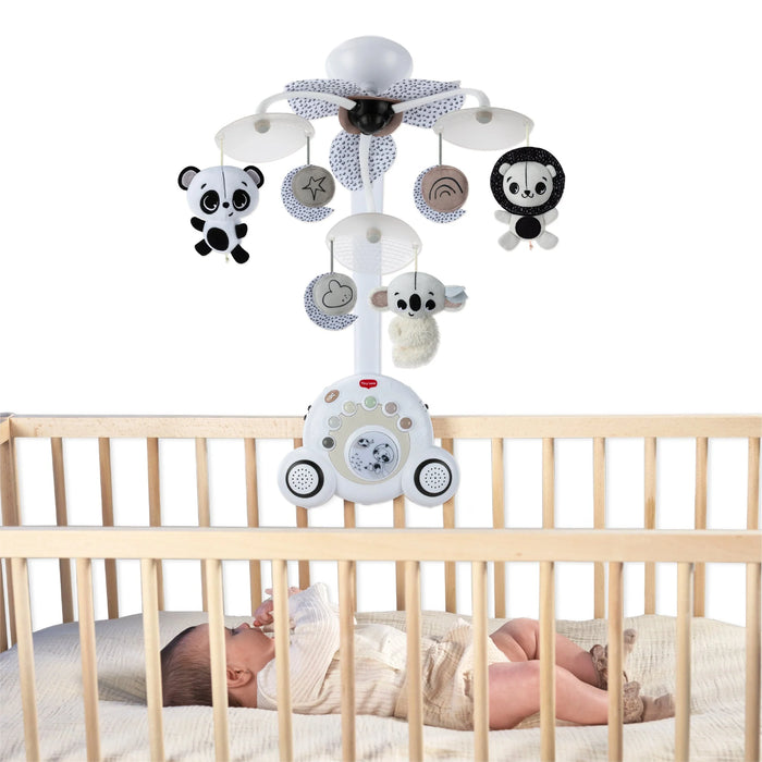 TINY LOVE SOOTHE N` GROOVE CRIB MOBILE BLACK & WHITE MOBILE TINY LOVE
