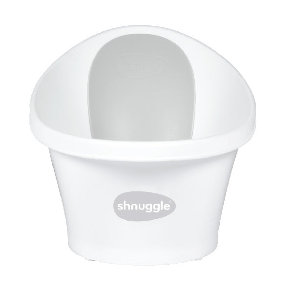 Shnuggle Baby Bath | Newborn baby bath Support with Bum Bump | Compact Bathtub for babies | Bath Seat Suitable from Birth White grey Bath M4A