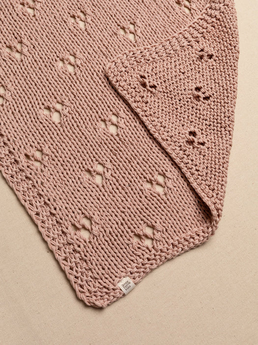 Baby Blanket Hand-Knitted Pointelle Anzy Home