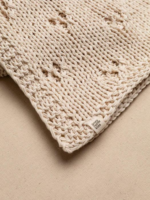 Baby Blanket Hand-Knitted Pointelle Anzy Home