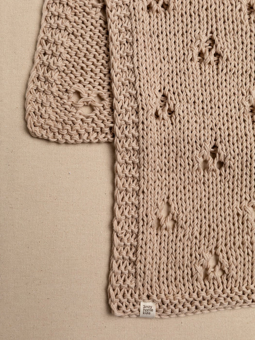Baby Blanket Hand-Knitted Pointelle Anzy Home