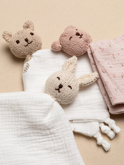 Baby Comforter Hand-Knitted Ivory Baby & Toddler Anzy Home