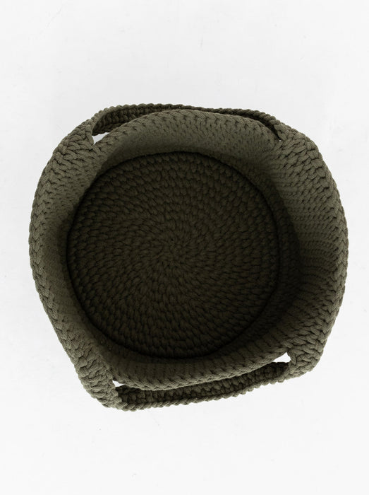 Basket Round with Handles Recycled Baskets Anzy Home