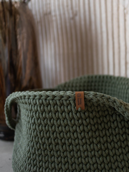 Basket Round with Handles Recycled Baskets Anzy Home
