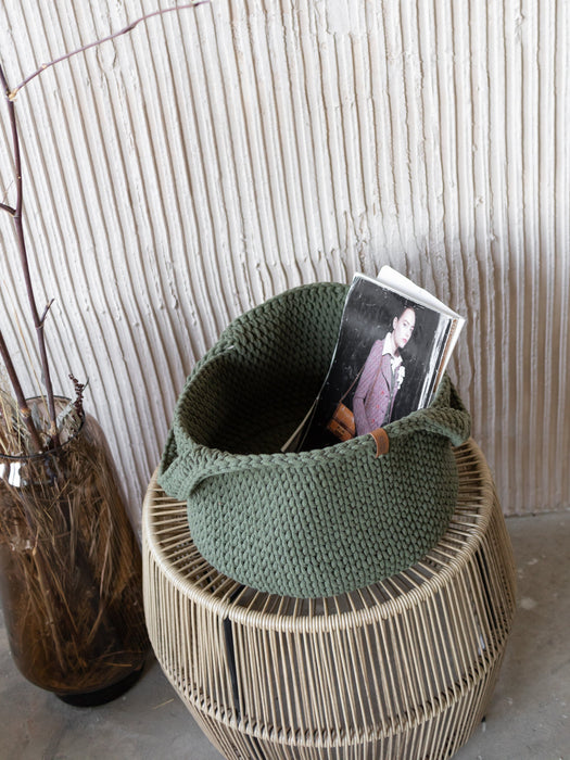 Basket Round with Handles Recycled Baskets Anzy Home