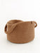 Basket Round with Handles Recycled Caramel Baskets Anzy Home