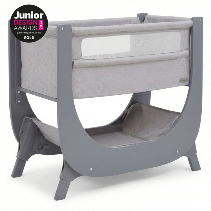 Shnuggle Air Lite Bedside Bassinet | Infant Crib | Height Adjustable Baby Bed with Mattress Gray Cribs M4A