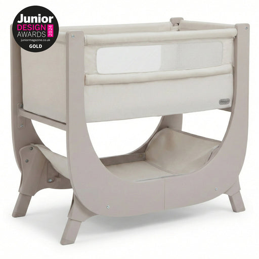 Shnuggle Air Lite Bedside Bassinet | Infant Crib | Height Adjustable Baby Bed with Mattress Taupe Cribs M4A