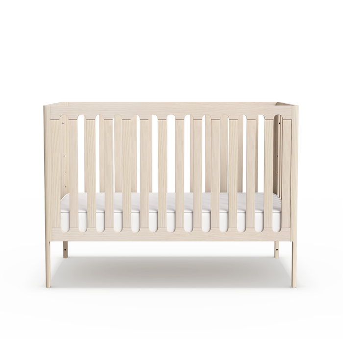 LULLA & LULLI 3-IN-1 CONVERTIBLE CRIB . BLOUND WOOD CRIB HUSHCRIB