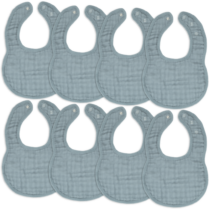 Muslin Bibs by Comfy Cubs - Pacific Blue Pack Of 8 Bibs Comfy Cubs