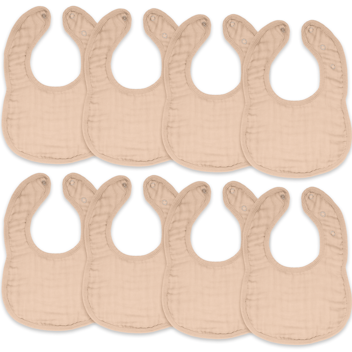 Muslin Bibs by Comfy Cubs - Blush Pack Of 8 Bibs Comfy Cubs