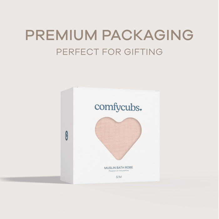 Muslin Bathrobe, Blush by Comfy Cubs Comfy Cubs