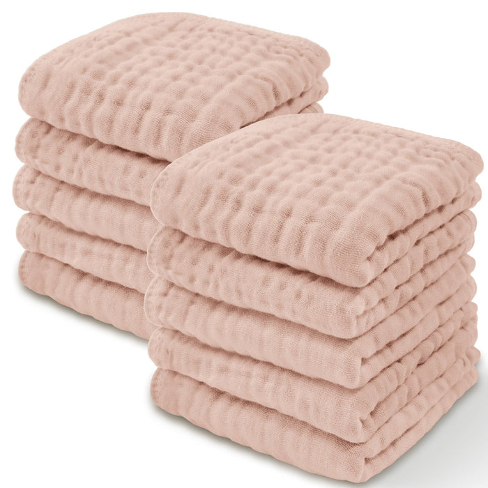 Muslin Washcloths by Comfy Cubs - Blush Washcloths Comfy Cubs
