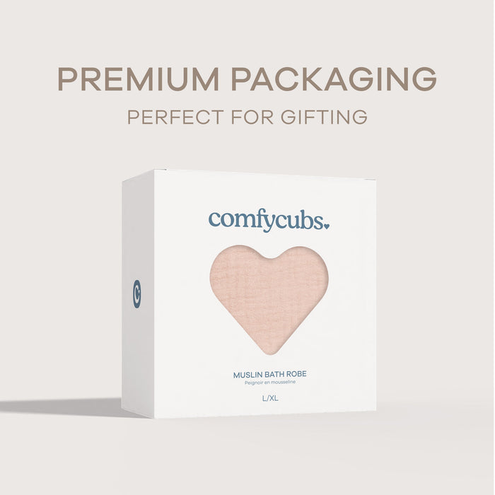 Muslin Bathrobe, Blush by Comfy Cubs Comfy Cubs