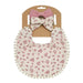 BANDANA BURP CLOTH SET NEWBORN DOUBLE SIDE BIBS WITH BOW HEADBAND