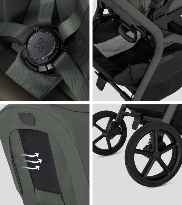 SILVER CROSS BREEZ COMPACT STROLLER + FOLDING BASSINET BUNDLE
