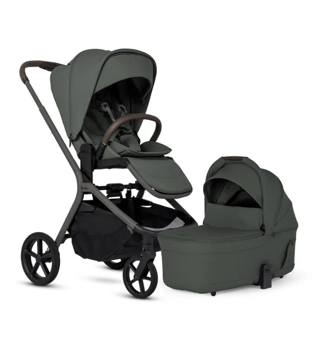 SILVER CROSS BREEZ COMPACT STROLLER + FOLDING BASSINET BUNDLE