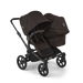 BUGABOO DONKEY 6 DUO STROLLER - COMPLETE SET (2 SEATS AND 1 BASSINET) . COCOA BROWN DOUBLE STROLLER BUGABOO