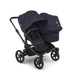 BUGABOO DONKEY 6 DUO STROLLER - COMPLETE SET (2 SEATS AND 1 BASSINET) . DEEP INDIGO DOUBLE STROLLER BUGABOO