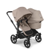 BUGABOO DONKEY 6 DUO STROLLER - COMPLETE SET (2 SEATS AND 1 BASSINET) . DESERT TAUPE MELANGE DOUBLE STROLLER BUGABOO