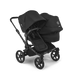 BUGABOO DONKEY 6 DUO STROLLER - COMPLETE SET (2 SEATS AND 1 BASSINET) . HERITAGE BLACK DOUBLE STROLLER BUGABOO