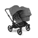 BUGABOO DONKEY 6 DUO STROLLER - COMPLETE SET (2 SEATS AND 1 BASSINET) . MOON GREY DOUBLE STROLLER BUGABOO