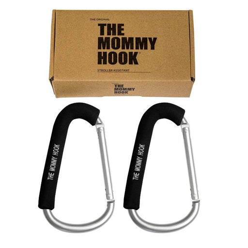 THE MOMMY HOOK STROLLER ACCESSORY - 2PK SILVER/BLACK