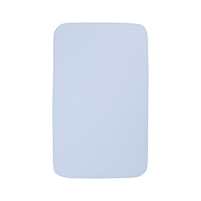 ABSTRACT FITTED SHEET SOLID BABY BLUE FOR PORTABLE CRIB - 24" X 38`