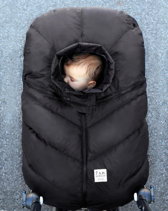 7AM ENFANT CAR SEAT COVER PUFFER - BLACK