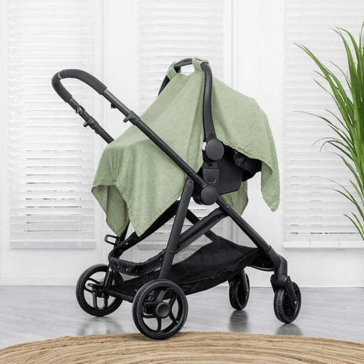 Baby Car Seat Cover by Comfy Cubs - Sage Car Seat Cover Comfy Cubs