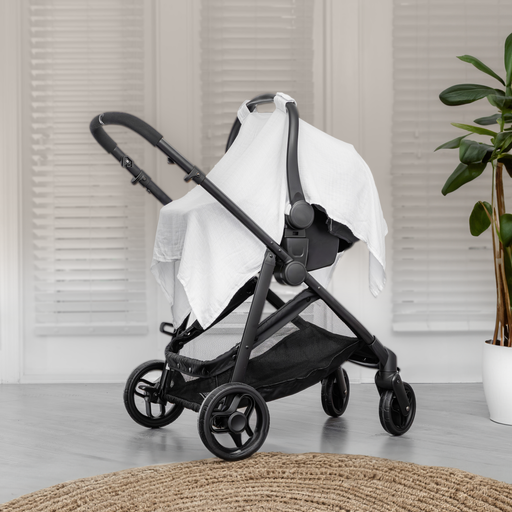 Baby Car Seat Cover by Comfy Cubs - White Car Seat Cover Comfy Cubs