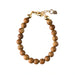 PICKY WOOD GRAIN STONE BEADS BRACELET