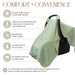 Baby Car Seat Cover by Comfy Cubs - Sage Car Seat Cover Comfy Cubs