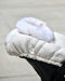7AM ENFANT TUNDRA CAR SEAT COCOON TUNDRA IN WHITE FUR & BEIGE HEATHER BUNTING 7 A.M.