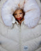7AM ENFANT TUNDRA CAR SEAT COCOON TUNDRA IN WHITE FUR & BEIGE HEATHER BUNTING 7 A.M.
