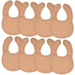 Muslin Bibs by Comfy Cubs - Caramel Pack Of 8 Bibs Comfy Cubs