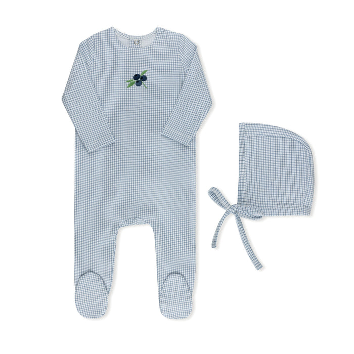 Checked Cherry/Blueberry Footie