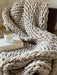 Chunky Knit Blanket in Oatmeal Anzy Home