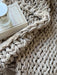 Chunky Knit Blanket in Oatmeal Anzy Home