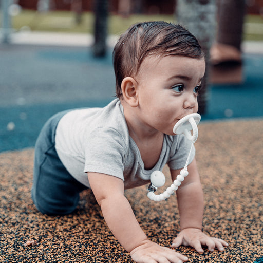 Pacifier Clips, 2 Pack by Comfy Cubs - White Pacifier Clips & Holders Comfy Cubs