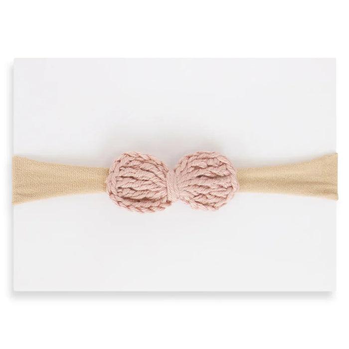 ADORA CROCHET PETITE HEADBAND . MAUVE HEADBAND ADORA BABY GIFTS