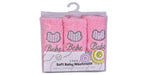 3PK WASHCLOTHS PINK