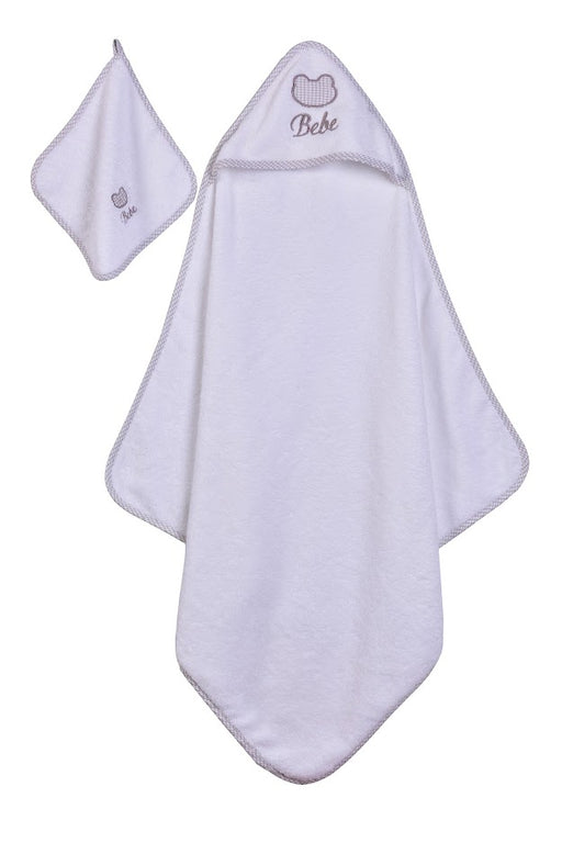 HOODED TOWEL SET WHITE