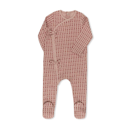 Ditsy Print Footie Pink Tricot Bebe