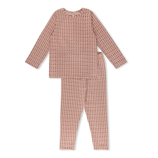 Ditsy Print Pjs Pink Tricot Bebe