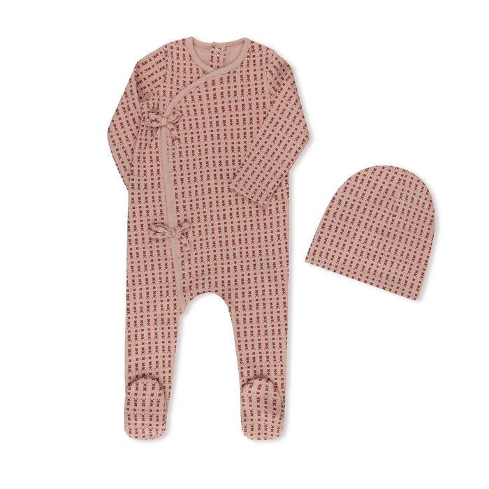 Ditsy Print Footie