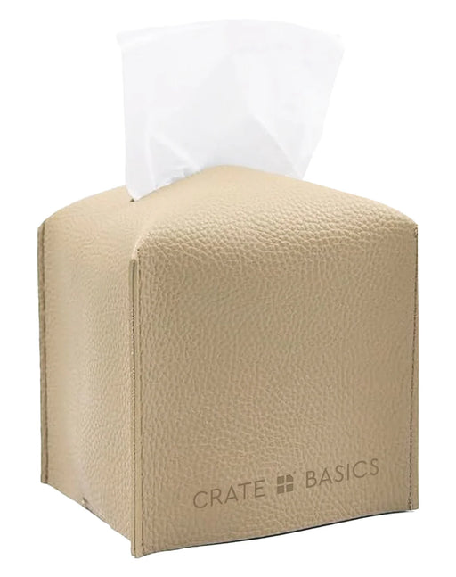 CRATE & BASICS TISSUE BOX SLEEVE SMALL DOVE TAUPE GEAR CRATE & BASICS